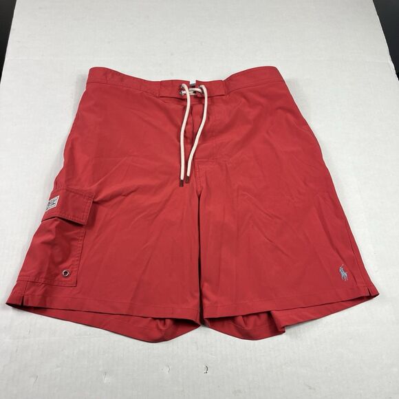 Polo Ralph Lauren Pink Coral Swim Trunks Mens XL Classic Fit Drawstring Pockets - Picture 1 of 13